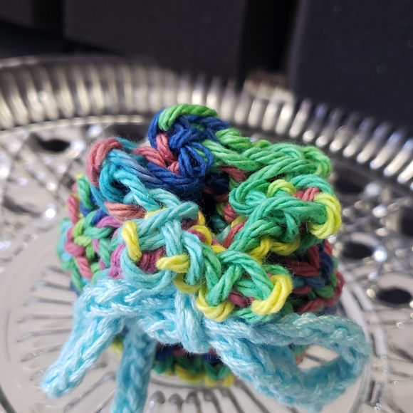 Colorful Knit Drawstring Pouch - Picture 4 of 5